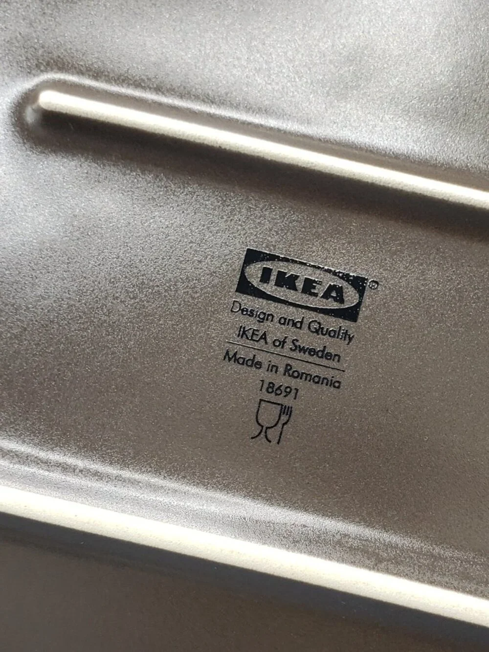 Set of 2 IKEA Dinera 18691 Matte Brown Rectangular Dinner Plate Tray 11-3/4